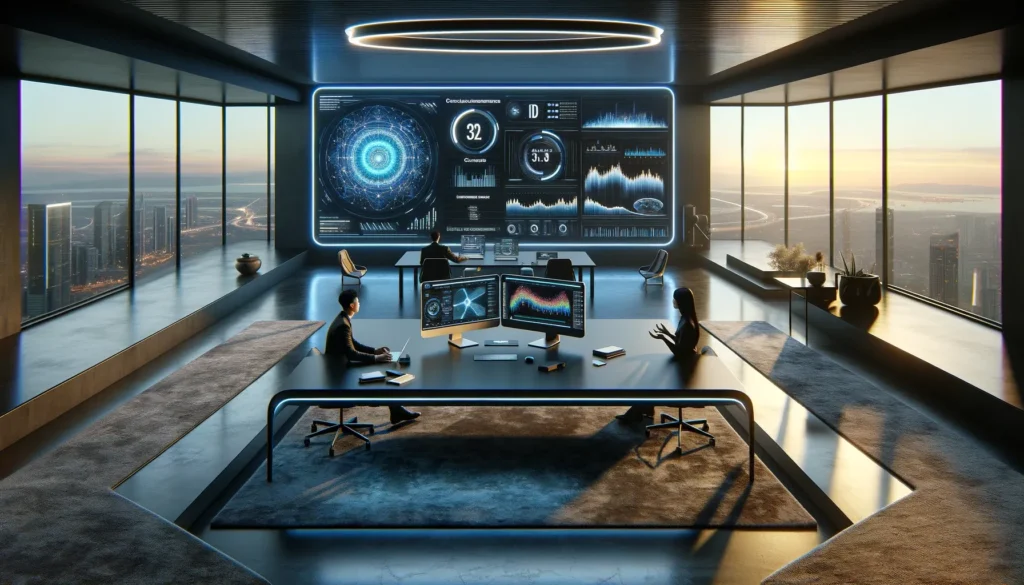 Free chatGPT high-tech skyscraper office image